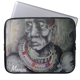 Capa Para Notebook Bonita Bolsa de laptop Neoprene Maasai15 polegadas