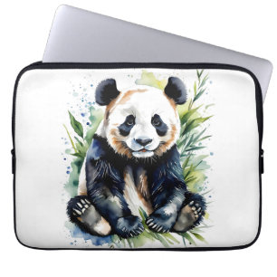 Capa Para Notebook Bonita Watercolor Panda Bear