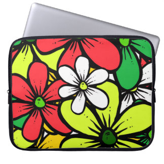 Capa Para Notebook Bonito Agrupamento Brilhante de Flores de Verão