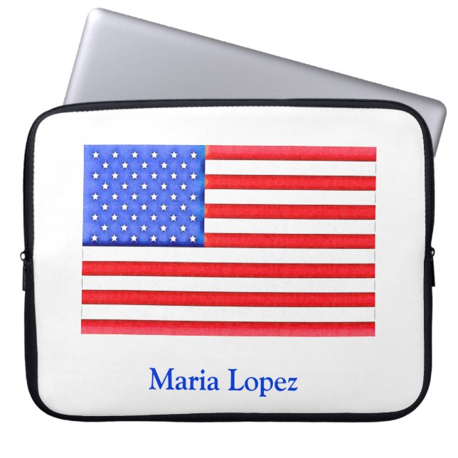 Capa Para Notebook Bonito bandeira americana (Frente)