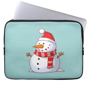 Capa Para Notebook Bonito boneco de neve de Natal
