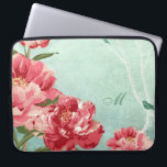 Capa Para Notebook Bonito Declive da Flor Chintz Peony n Bird<br><div class="desc">Capas de telefone personalizadas de designer ou eletrônicos, monogramas de moda, acessórios decorativos fazem um presente perfeito para um Chá de Casal ou Partido de Chá de panela Presente para a noiva que está usando isso como seu pacote de convites. Peônias modernas e bonito de flores estilizadas em cores frescas...</div>