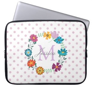 Capa Para Notebook Bonito Flower Wreath Personalizada