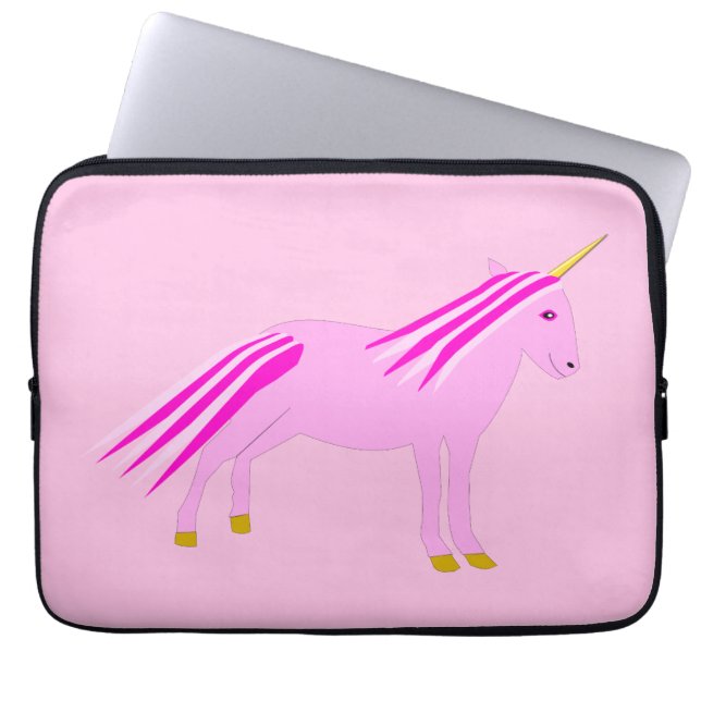 Capa Para Notebook Bonito menina rosa Unicórnio (Frente)