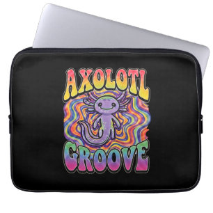 Capa Para Notebook Bonito Retro Axolote Groove psicodélico anos 70 hi