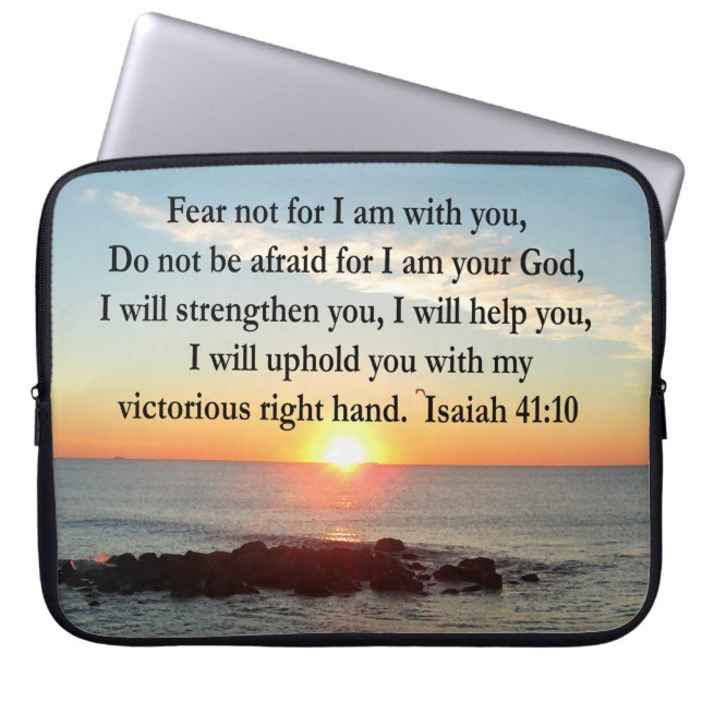 CAPA PARA NOTEBOOK BONITO SOL ISAIAH 41:10 (Frente)