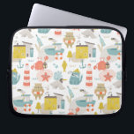 Capa Para Notebook Bons animais náuticos engraçados. Padrão das crian<br><div class="desc">Bela bolsa de laptop náutica engraçada.</div>