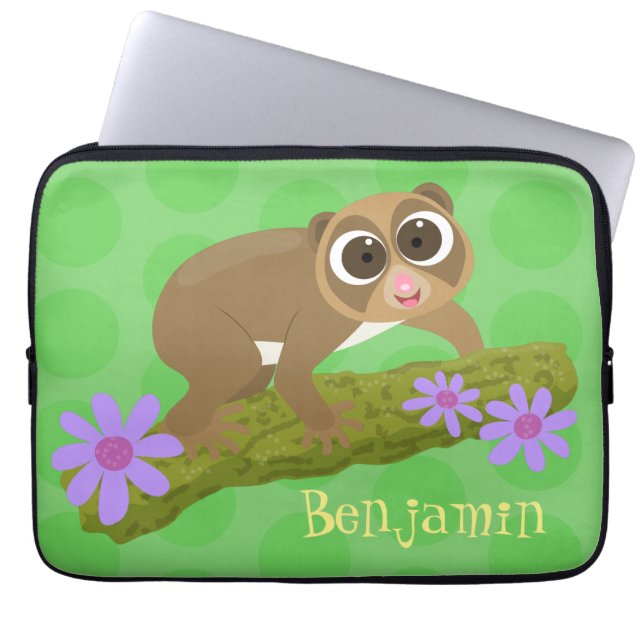 Capa Para Notebook Bons e felizes loris em desenhos animados (Frente)