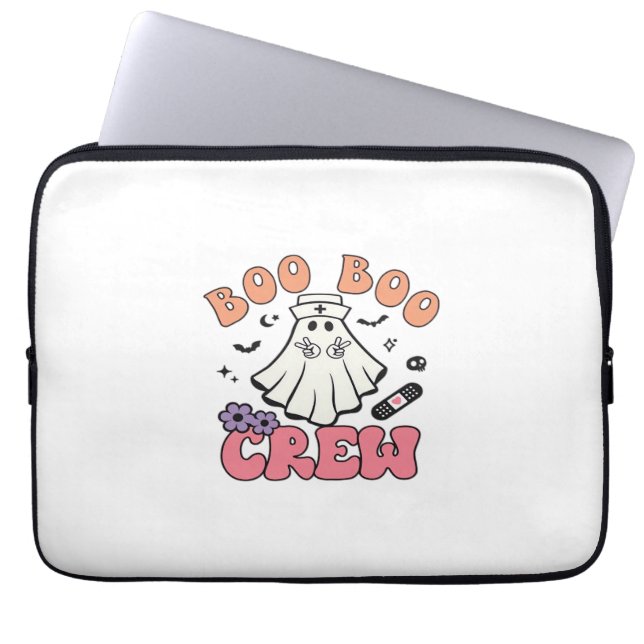 Capa Para Notebook Boo Boo Crew Nurse Halloween Ghost Funny Classic T (Frente)