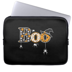 Capa Para Notebook Boo Com Aranhas E Halloween De Bruxas