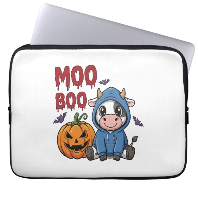 Capa Para Notebook Boo Halloween Spooky Vaca Fantasma (Frente)