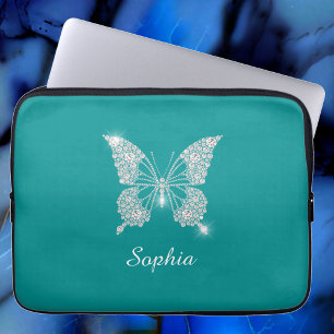 Capa Para Notebook Borboleta Diamante Branca, Nome do Script, Teto Pr