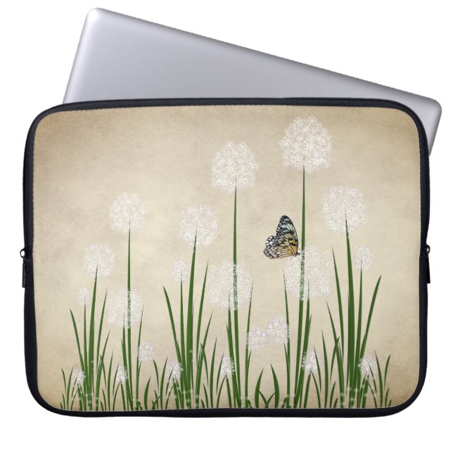 Capa Para Notebook Borboleta Em Dandelion (Frente)