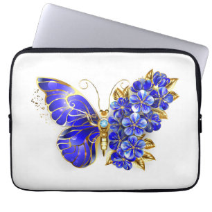 Capa Para Notebook Borboleta Flor Sapphire