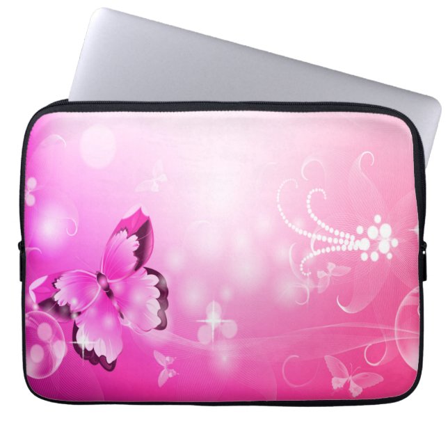 Capa Para Notebook Borboleta magenta (Frente)