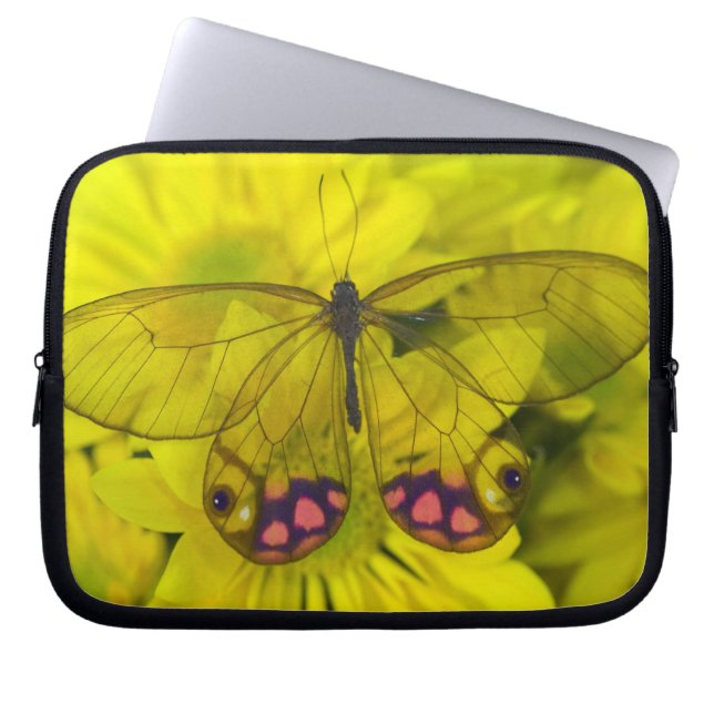 Capa Para Notebook Borboleta no Amarelo (Frente)
