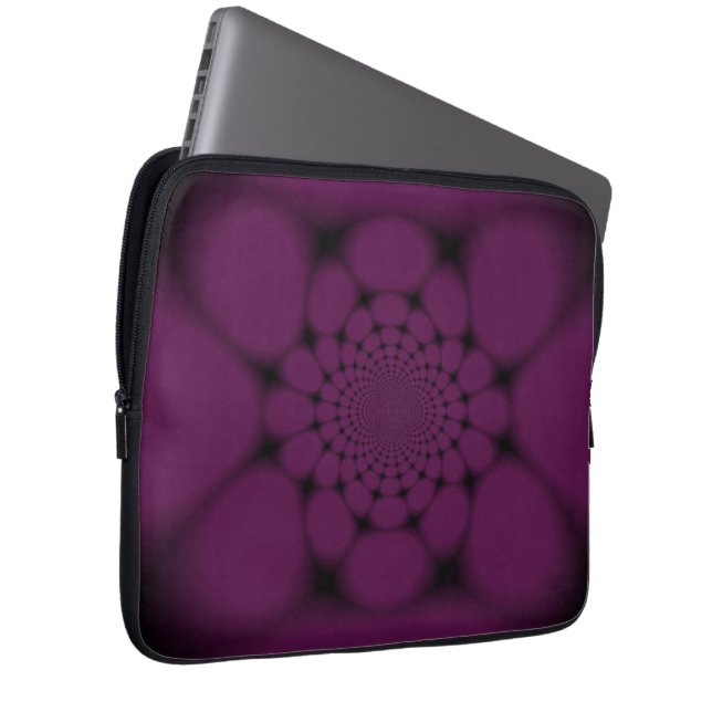 Capa Para Notebook Borboleta Preta Roxa Petal (Frente Esquerda)