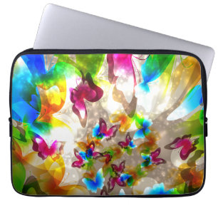 Capa Para Notebook Borboletas Abstrato