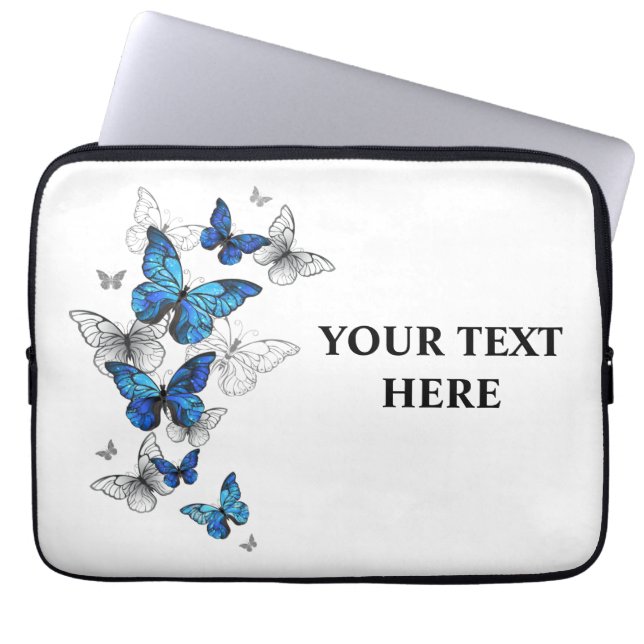 Capa Para Notebook Borboletas Azuis Morpho (Frente)