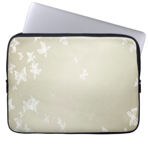 Capa Para Notebook Borboletas brancas