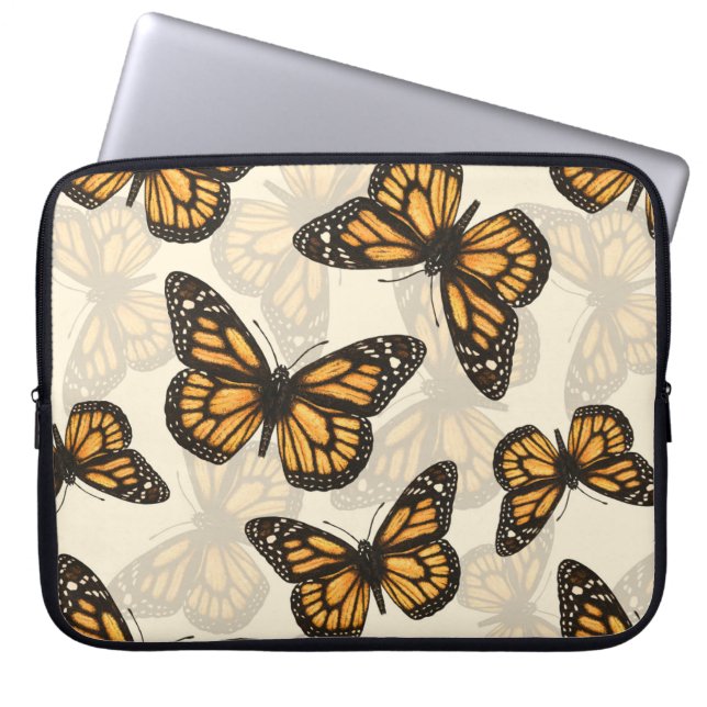 Capa Para Notebook Borboletas de monarca (Frente)