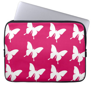 Capa Para Notebook Borboletas de monarca rosa