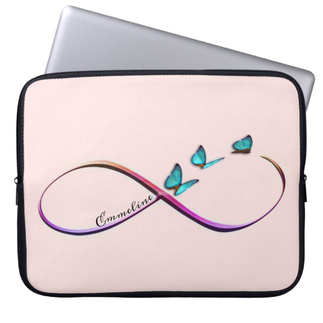 Capa Para Notebook borboletas infinitas (Frente)