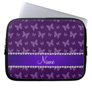 Capa Para Notebook Borboletas roxas conhecidas personalizadas