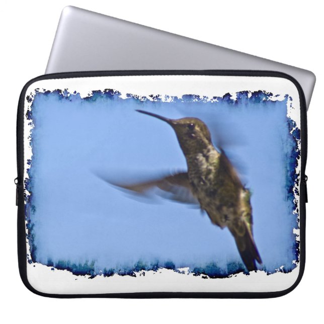 Capa Para Notebook Borda Branca de Hummingbird (Frente)