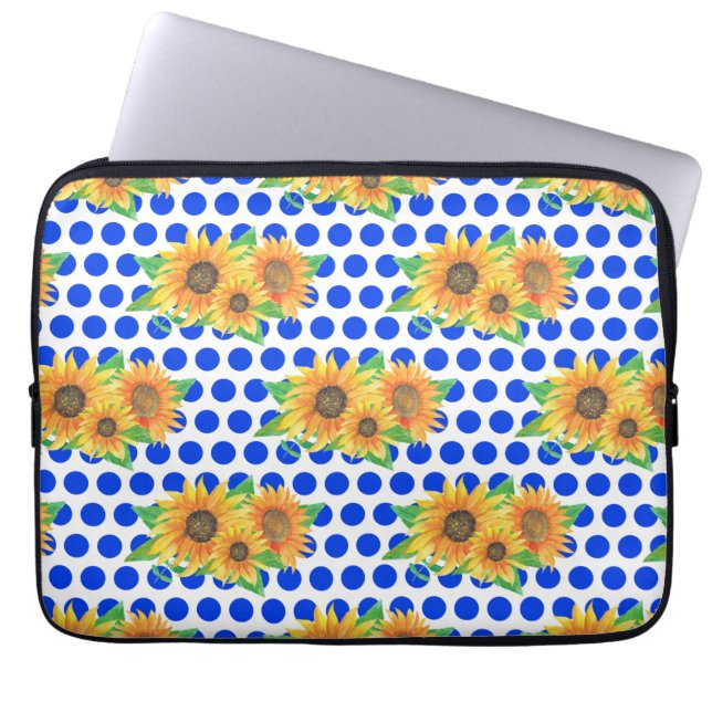 Capa Para Notebook Bordado Floral de Girassol (Frente)
