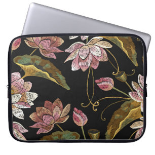 Capa Para Notebook Bordados Lotus Flores Sem Olhos Padrão