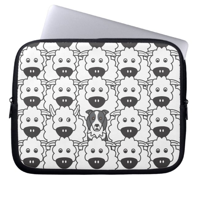 Capa Para Notebook Border collie nos carneiros (Frente)