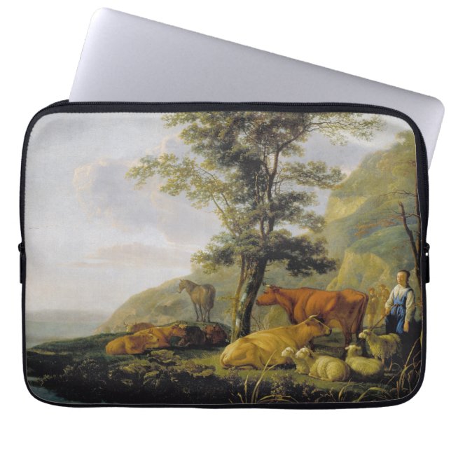 Capa Para Notebook Bovinos perto de um rio Aelbert Cuyp (Frente)