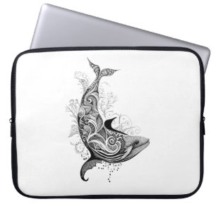 Capa Para Notebook Branca Natureza Selvagem Animal Ilustração Arte