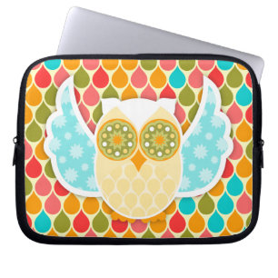 Capa Para Notebook Branco de Boheme da coruja