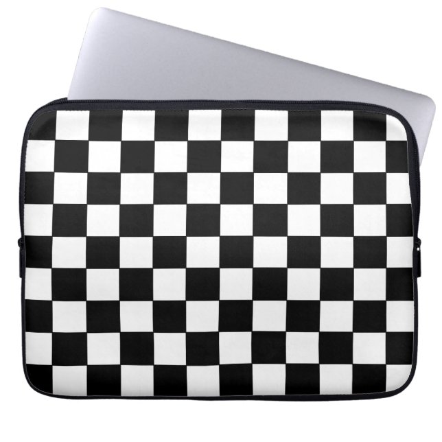 Capa Para Notebook Branco e Preto Verificados (Frente)