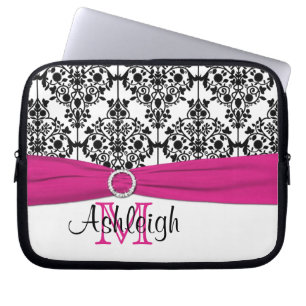 Capa Para Notebook Branco preto cor-de-rosa com a bolsa de laptop da