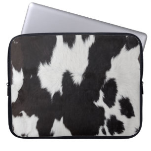 Capa Para Notebook branco preto de vaca