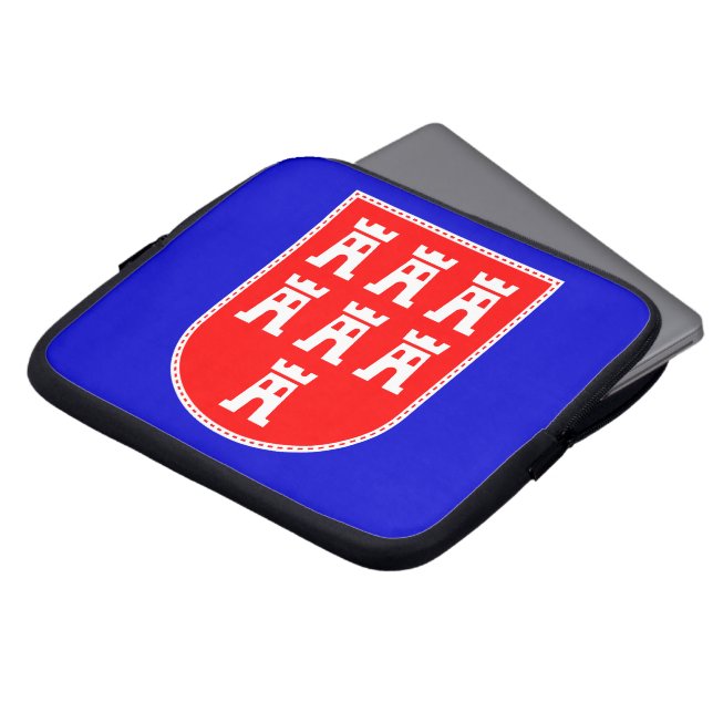 Capa Para Notebook brasão da Transilvânia vermelho branco (Frente Topo)