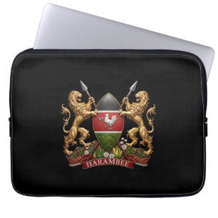 Capa Para Notebook Brasão de armas do Quênia símbolo emblema bandeira