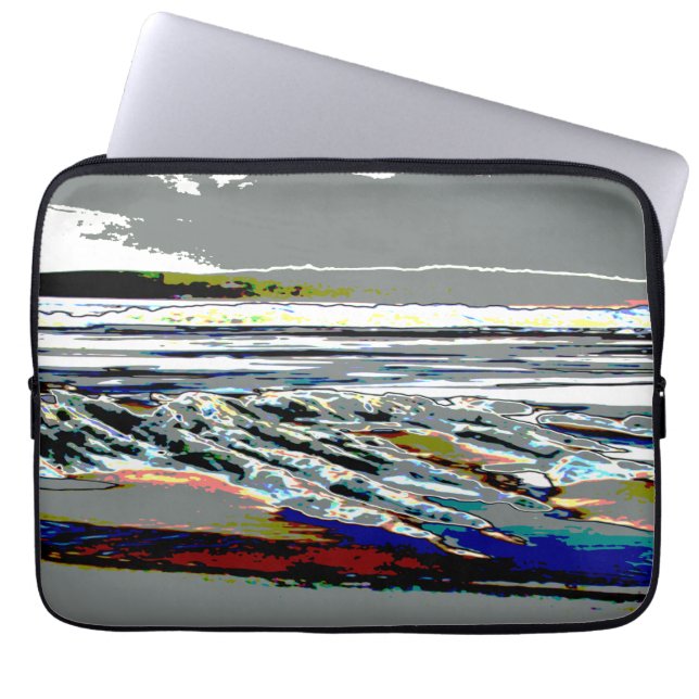 Capa Para Notebook Bridgewater N.S. Riser's Beach Abstract print art (Frente)