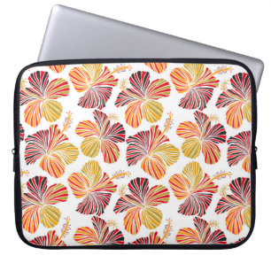 Capa Para Notebook Bright hawaian design com plantas tropicais e hi