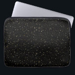Capa Para Notebook Brilhante e brilho na imagem preta<br><div class="desc">O brilho do ouro moderno brilha e brilha a imagem em um fundo preto.</div>