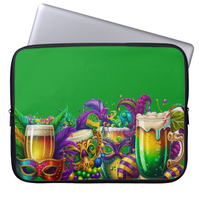 CAPA PARA NOTEBOOK BRILHANTES BEBIDAS MARDI GRAS FESTIVAS DE COR BREV (Frente)