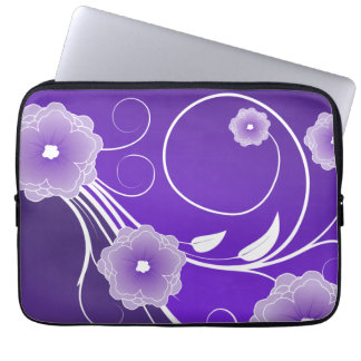 Capa Para Notebook Brilhantes e Suavimentos Florais Roxos