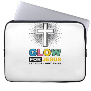 Capa Para Notebook Brilhe Para Jesus Cruz Cristã Camisa Luz Design_