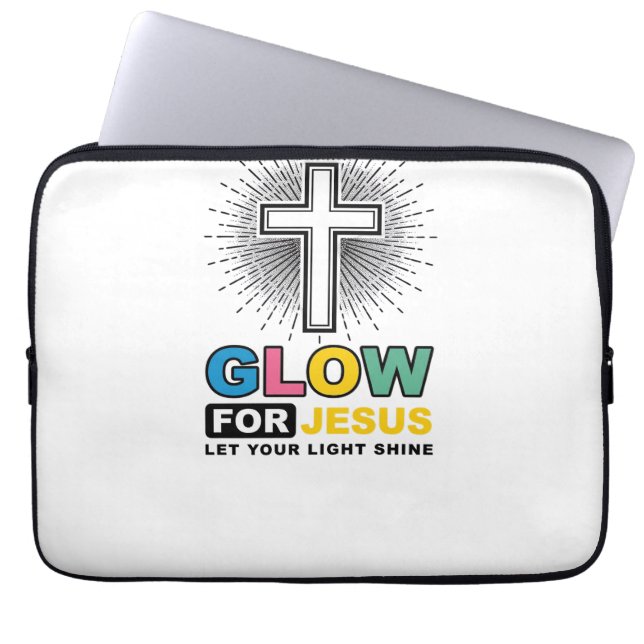 Capa Para Notebook Brilhe Para Jesus Cruz Cristã Camisa Luz Design_ (Frente)