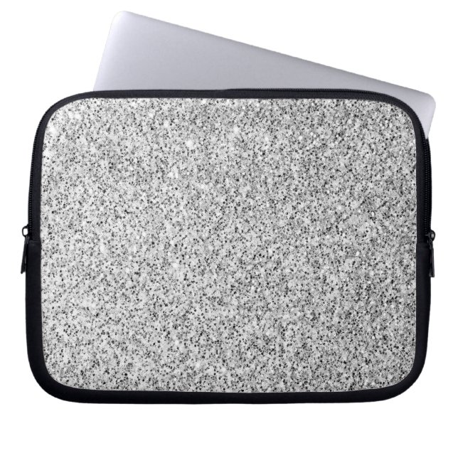 Capa Para Notebook Brilho de luz cinza prateado (Frente)