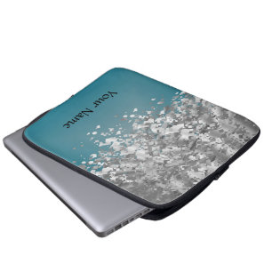 Capa Para Notebook Brilho do azul e do falso da cerceta