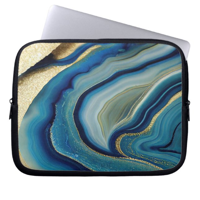Capa Para Notebook Brilho do Mar Oceano Azul (Frente)